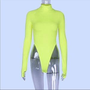 Neon green bodysuit